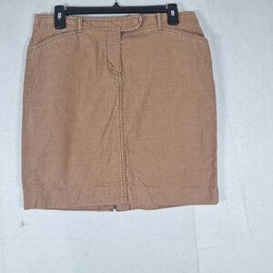 Ann Taylor Loft Corduroy Tan Skirt size 6
